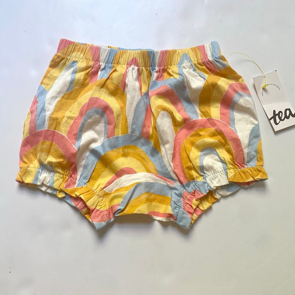 NEW Tea Collection Rainbow Ruffle Bloomer Shorts